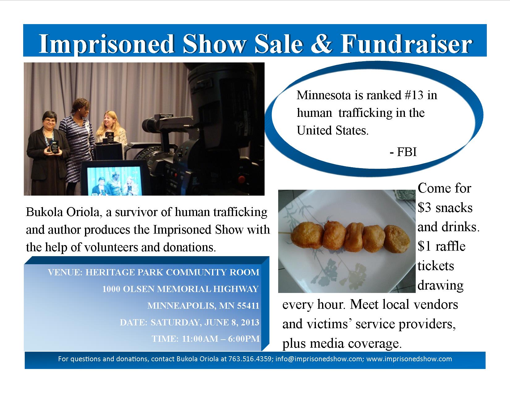 Imprisoned Show Sale and Fundraiser Event