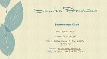 Empowerment Circle invitation